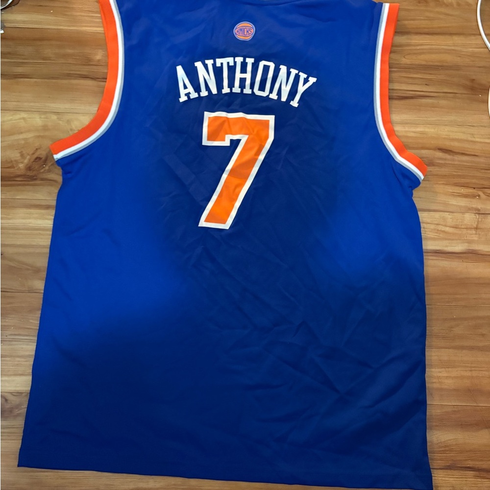 Adidas New York Knicks Carmelo Anthony Jersey Large used - Picture 2 of 2